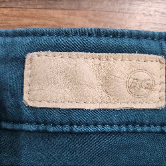 AG Adriano Goldschmied The Farrah Skinny Ankle High Rise Jeans Teal 27R Casual - Picture 13 of 16